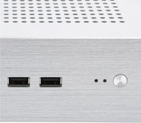 G60S HTPC-chassi i helaluminium med DCATX-strömförsörjning MiniITX-hölje för stationär dator (Silver USB2.0)