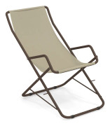 EMU - Bahama Deck Chair Indian Brown/Beige - Solstolar - Metall