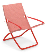 EMU - Snooze Deck Chair Red 300/46 - Solstolar - Metall