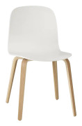 Muuto - Visu chair wood base oak/white - Matstolar - Mika Tolvanen - Träfärgad,Vit - Trä