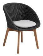 Peacock karmstol mörkgrå inkl. dyna