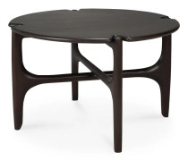 Ethnicraft - PI Coffee Table - Varnished Mahogany - Dark Brown - Round, Ø65 cm - Soffbord - Alain Van Havre - Brun - Trä