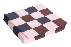 HAY Pattern Lunch servett, pink bordeaux/black