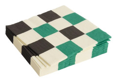 HAY Pattern Lunch servett, off-white/green/black