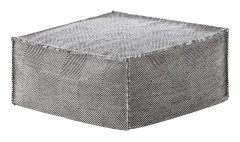Sail Square Pouf Black