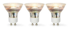 Nedis LBGU10P163P3 LED-lampa Gu10 Spot 4,5 W 345 Lm 2700 K Varmvit Antal glödlampor i förpackningen: 3 stycken