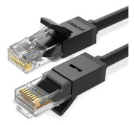 Ugreen NW102 - Nätverkskabel - RJ-45 (hane) till RJ-45 (hane) - 15 m - UTP - CAT 6 - formpressad, hakfri - svart