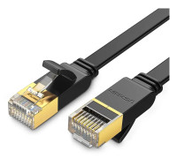 Ugreen platt nätverkskabel UGREEN NW106 Ethernet RJ45, Cat.7, STP, 0,5m (svart)