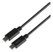 DELTACO USB4 40 Gbps USB-C till USB-C-kabel, 240W, 0,8m, LSZH, svart
