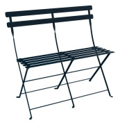 Fermob - Bistro 2-Seater Ottoman, Deep blue - Trädgårdsbänkar - Studio Fermob - Blå - Metall