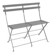 Fermob - Bistro 2-Seater Ottoman, Lapilli Grey - Trädgårdsbänkar - Studio Fermob - Grå - Metall