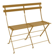 Fermob - Bistro 2-Seater Ottoman, Gingerbread - Trädgårdsbänkar - Studio Fermob - Brun - Metall
