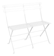Fermob - Bistro 2-Seater Ottoman, Cotton white - Trädgårdsbänkar - Studio Fermob - Vit - Metall