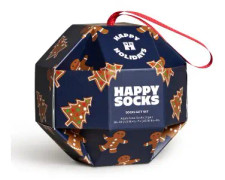 Happy socks Strumpor Gingerbread Cookies Gift Set Marin mönstrad modal Strl 41/46