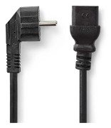 Strömkabel | Strömkontakt Hane | IEC-320-C19 | Vinklat | Rak | Nickelplaterad | 2.00 m | Rund | PVC | Svart | Label