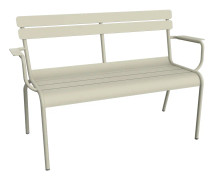 Fermob - Luxembourg 2-Seater Garden Bench - Clay Grey - Trädgårdsbänkar - Frédéric Sofia
