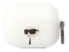 Karl Lagerfeld Protective case for headphones Karl Lagerfeld for AirPods Pro cover white/white Silicone Karl Head 3D