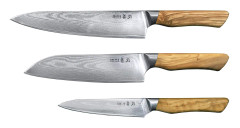 Kaizen Knivset 3 delar Kockkniv 21cm/Santuko 18cm/Petty 12cm