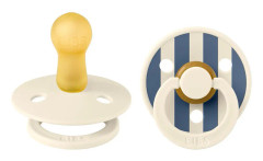 BIBS Pacifier Colour Latex Studio Collection Pin Ivory Steel Blue