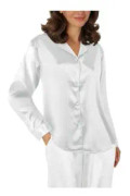 Lady Avenue Satin Pyjama With Long Sleeves Benvit XX-Large Dam