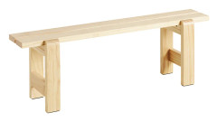 HAY - Weekday Bench 140x23 cm / Water-Based Lacquer pinewood - Trädgårdsbänkar - Hannes & Fritz - Träfärgad - Trä