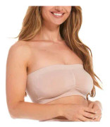 Magic BH Bamboo Bandeau Push Up Bra Ljusrosa Large Dam