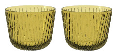Marimekko Syksy tumblerglas 2 dl 2-pack, olive