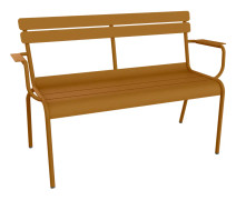 Fermob - Luxembourg 2-Seater Garden Bench, Gingerbread - Trädgårdsbänkar - Frédéric Sofia - Brun - Metall