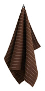 HAY Canteen kökshandduk, brown pinstripe