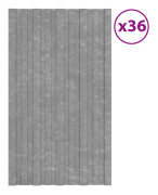 vidaXL Takprofiler 36 st galvaniserat stål silver 80x45 cm