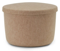 Normann Copenhagen - Hide Storage Pouf Small - Sand - Sittpuffar - Simon Legald - Beige - Plast
