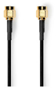 Nedis Antennkabel | SMA Hane | SMA Hane | Guldplaterad | 50 Ohm | Enskaligt skydd | 1.00 m | Rund | PVC | Svart | Label