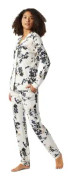 Schiesser Contemporary Nightwear Interlock Pyjama Svart/Vit 42 Dam
