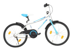 Barncykel 20 tum blå och vit