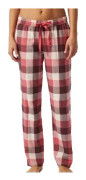 Schiesser Mix and Relax Long Flannel Pants Röd Mönster bomull 42 Dam