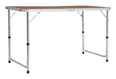 vidaXL Hopfällbart campingbord aluminium 120x60 cm