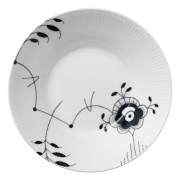 Royal Copenhagen Black Fluted Mega djup tallrik 6 Ø 24 cm