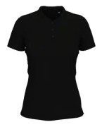 Stedman Claire Short Sleeve Polo Svart ringspunnen bomull X-Small Dam
