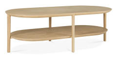 Ethnicraft - Bok Coffee Table - Oak - Oblong - 1 Shelf 120 x 60 x 40 - Soffbord - Alain Van Havre - Träfärgad - Trä