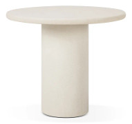 Ethnicraft - Elements Dining Table - Microcement - Off White - Round 90 x 90 x 76 - Matbord - Träfärgad - Sten