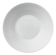 White Fluted Tallrik djup 24 cm