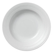 White Fluted Tallrik djup 21 cm