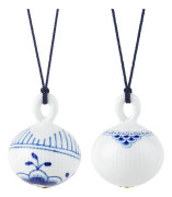 Royal Copenhagen - Blue Fluted Mega & Princess Julkulor 9,5 cm 2-pack - Flerfärgad