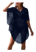 Wiki Rhodos Beach Poncho Mörkblå nylon S/M Dam