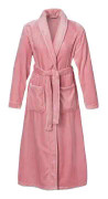 Trofe Solid Silkfleece Robe Ljusrosa polyester Medium Dam