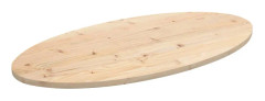 vidaXL Bordsskiva 110x55x2,5 cm oval massiv furu