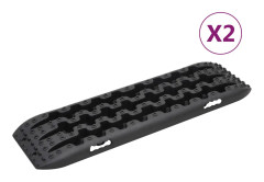 vidaXL Greppmattor 2 st svart 106x30,5x7 cm nylon
