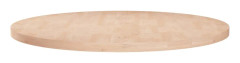 Rund bordsskiva Ø60x2,5 cm obehandlat massiv ek