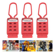 3 st 6-håls Tagout-haspar Elektrisk Isolering Låsning Hasp för Avstängning Underhåll 9 mm Håldiameter