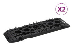 vidaXL Greppmattor 2 st svart 107x31x7 cm nylon